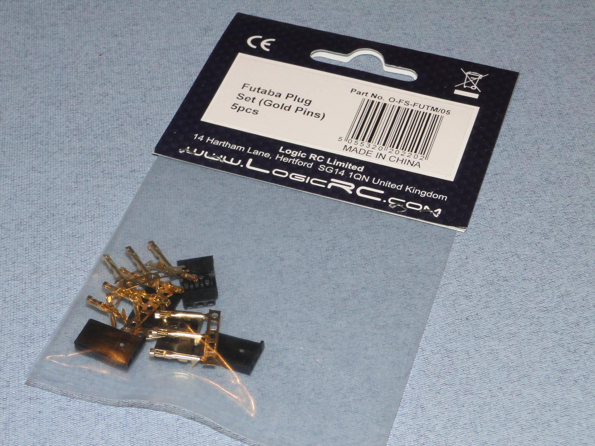 Futaba Plug Set (Gold Pins) 5pcs-2