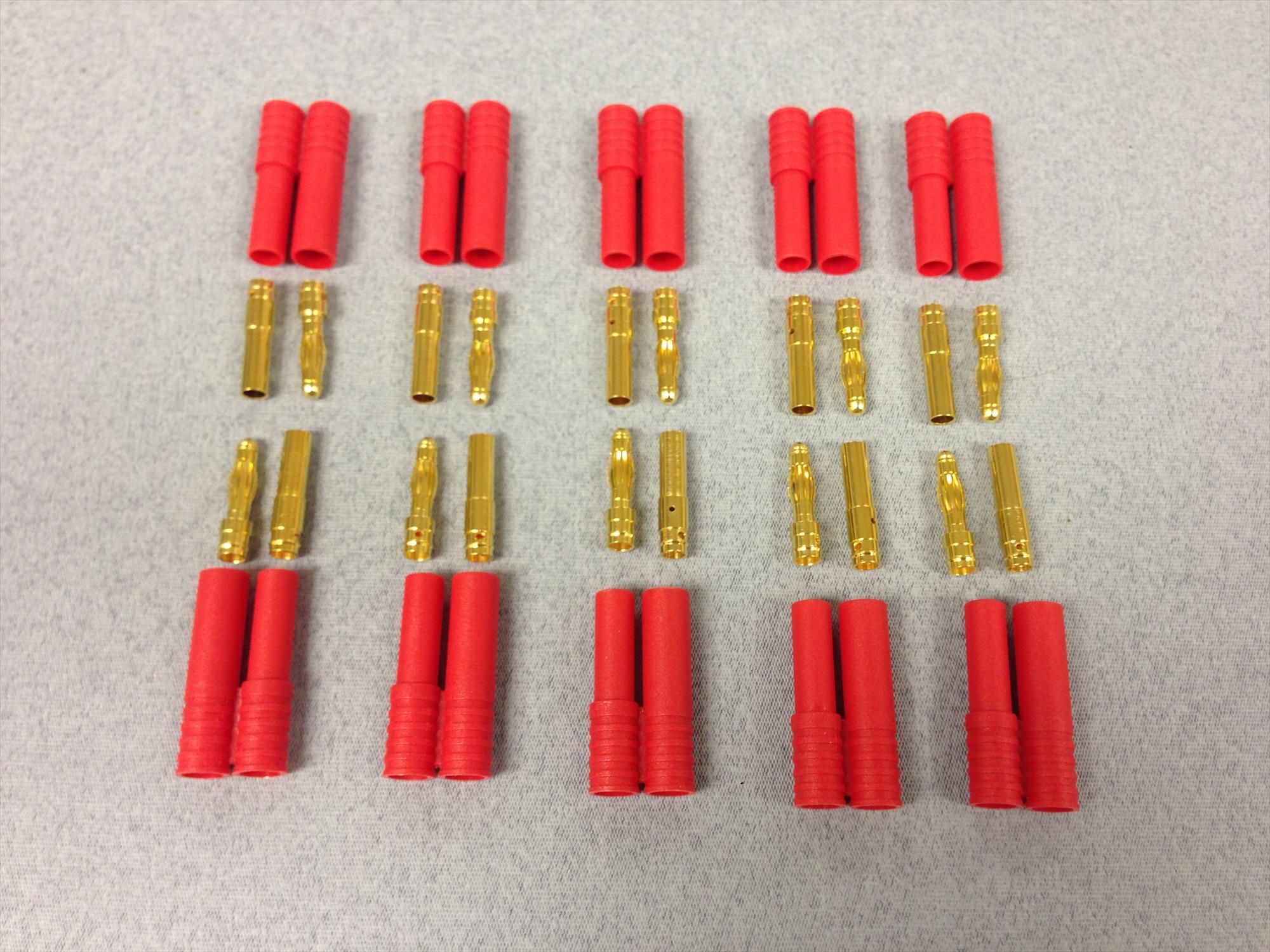 4.0mm Gold 10prs w/5 x polarity housing-2