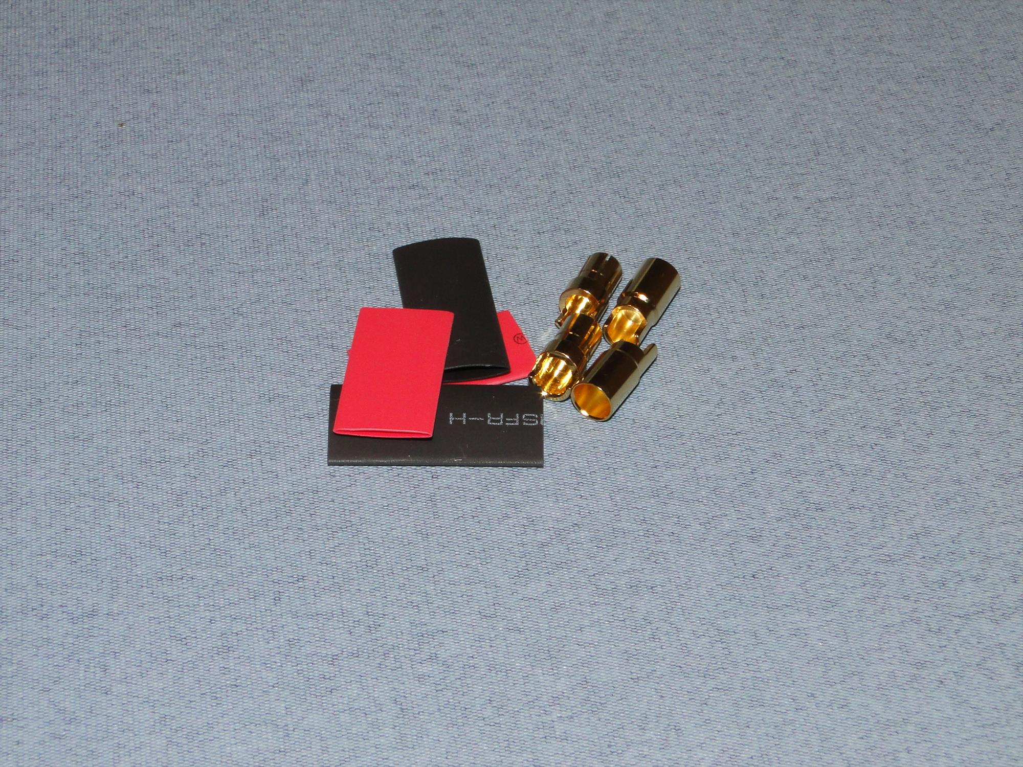 6.0mm Gold Bullet  Connectors  2prs-2