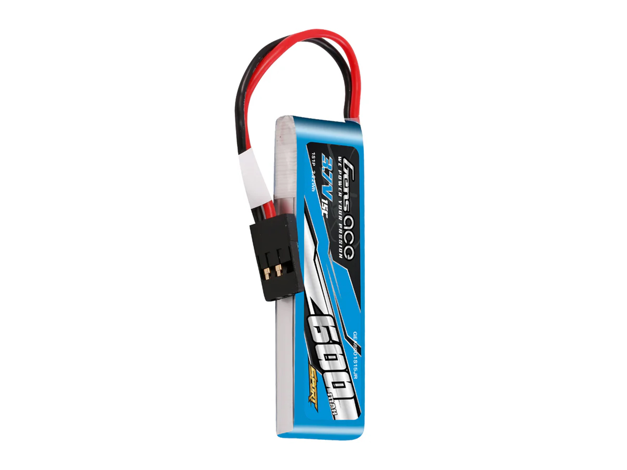 Li-Po Sport 1S 3.7V 600mAh 15C with JR-4