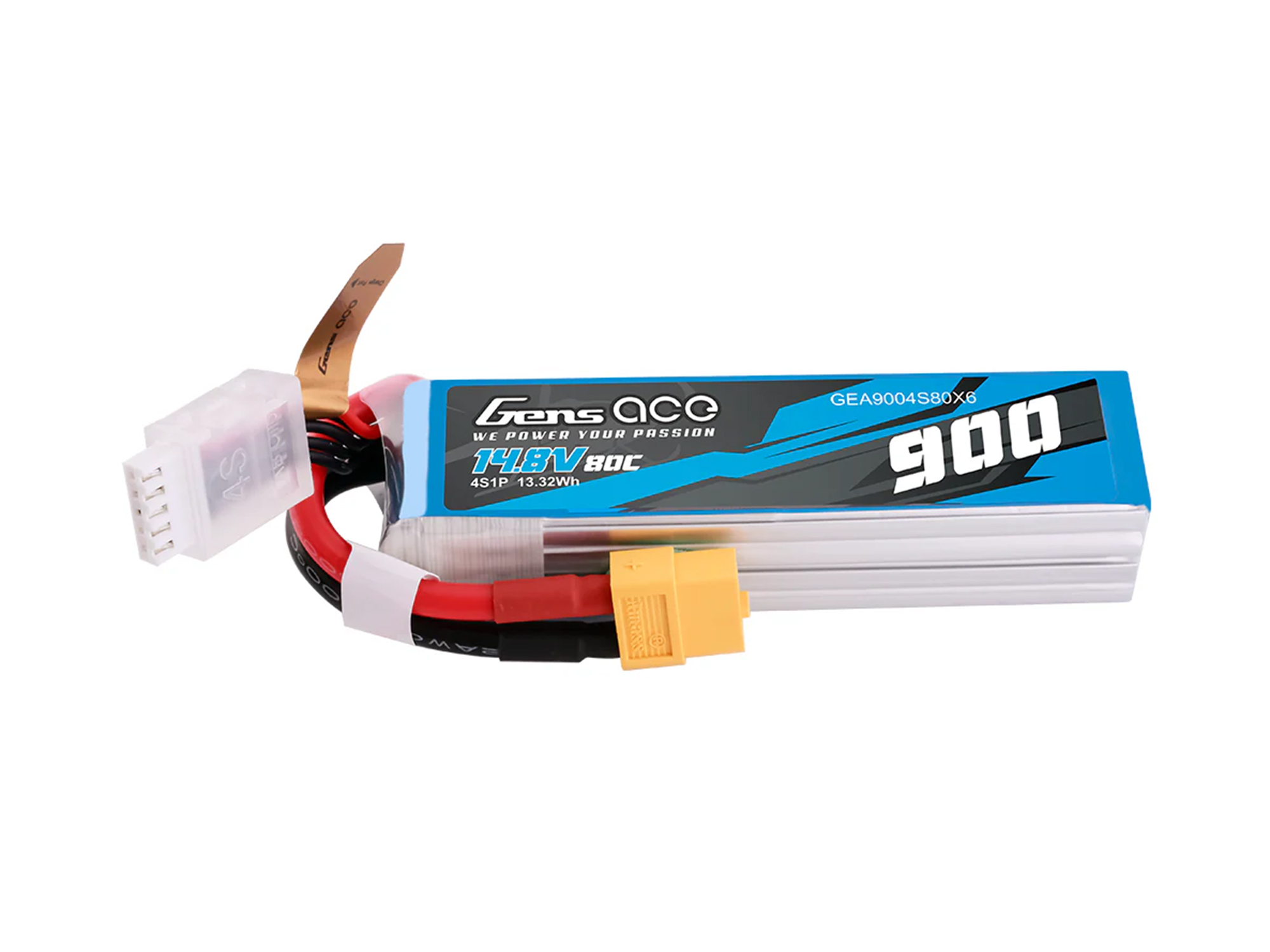Li-Po 4S 14.8V 900mAh 80C with XT60-2