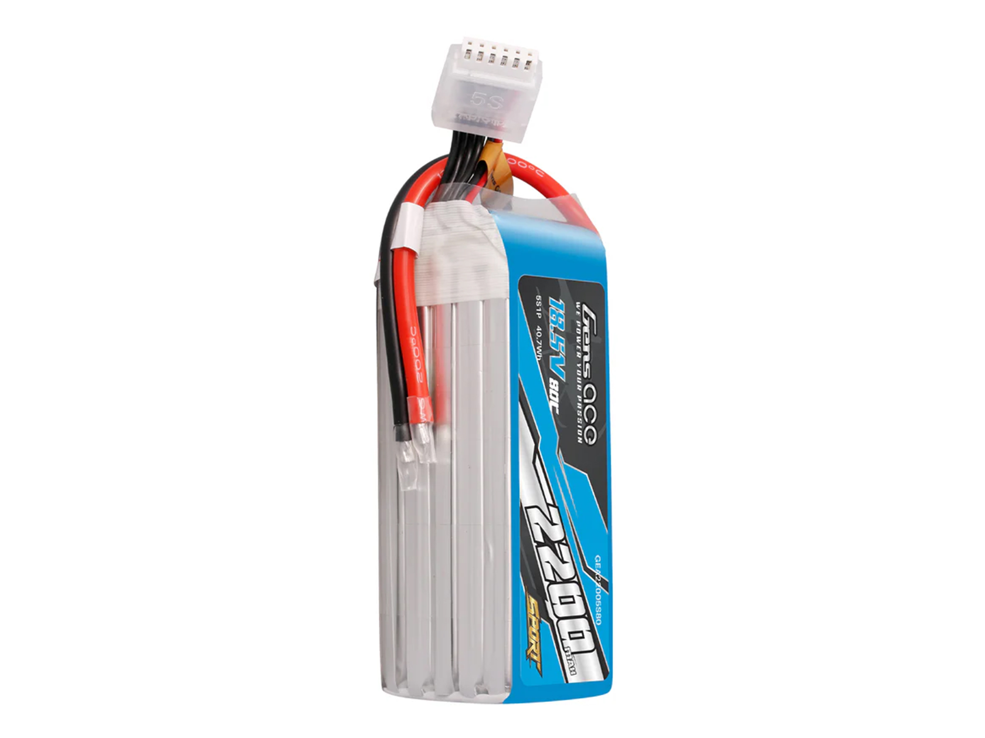Li-Po Sport 5S 18.5V 2200mAh 80C with No Plug-4