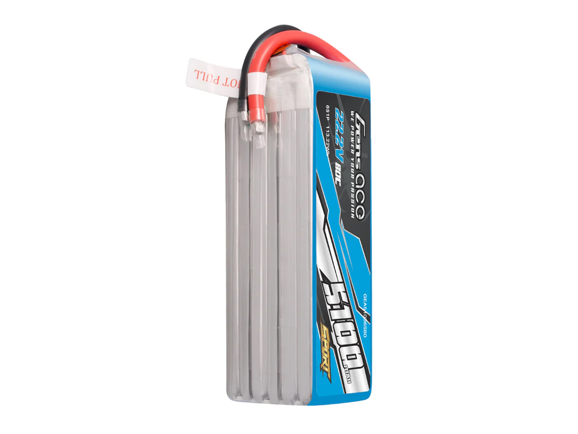 Li-Po Sport 6S 22.2V 5100mAh 80C with No Plug-4