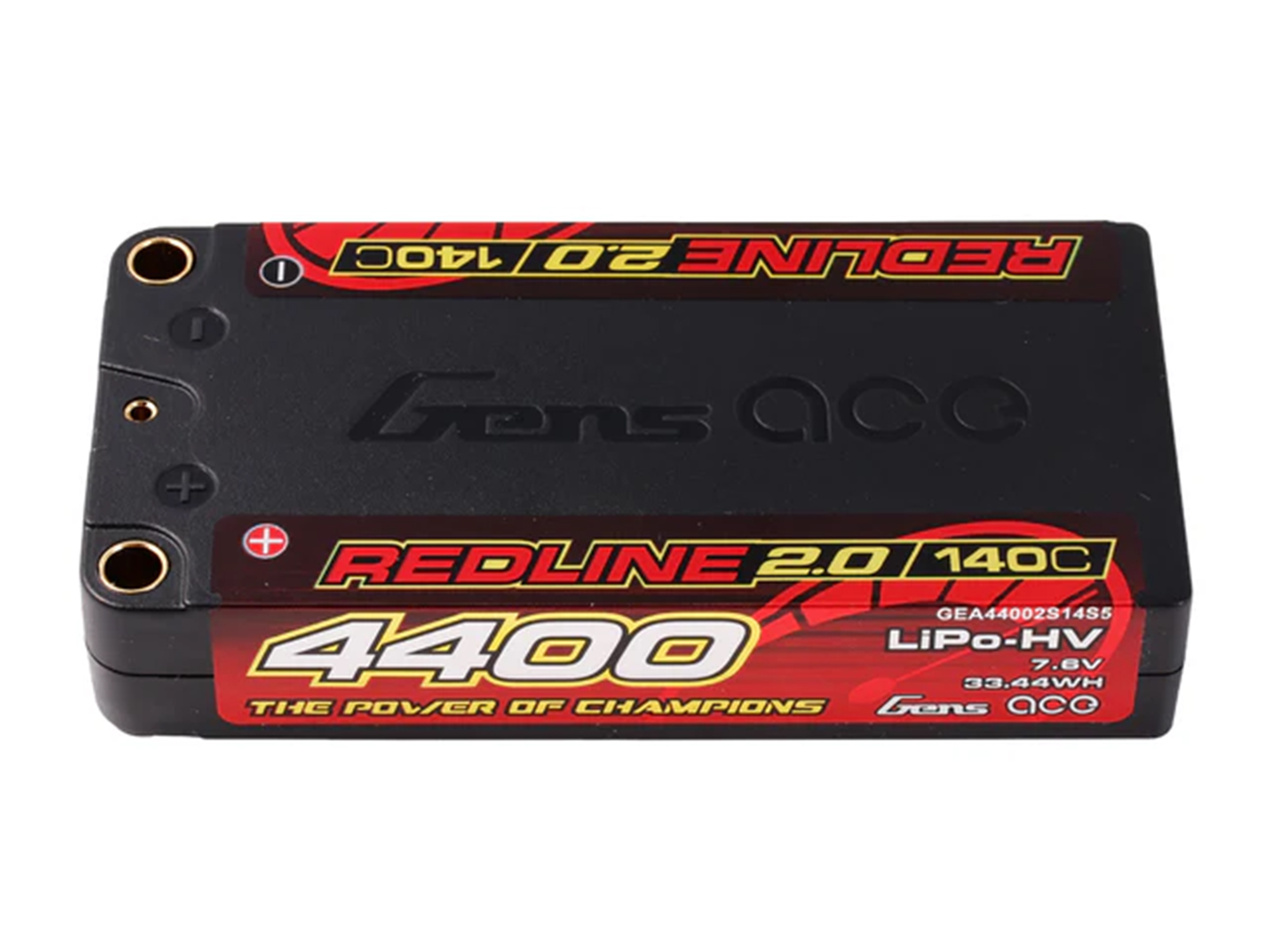Li-Po HV Car Hard Case 2S1P 7.6V 4400mAh 140C RL2 Short 5mm-3