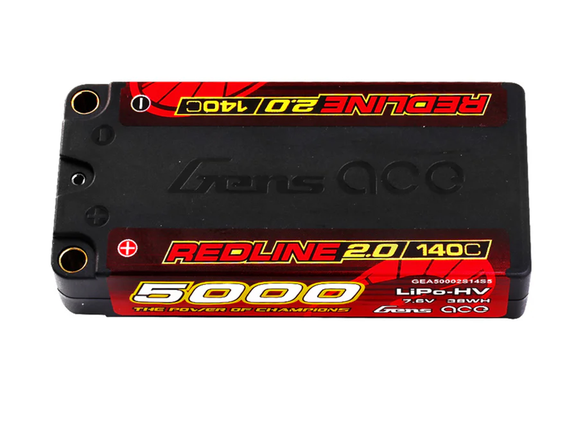 Li-Po HV Car Hard Case 2S1P 7.6V 5000mAh 140C with 5mm-3
