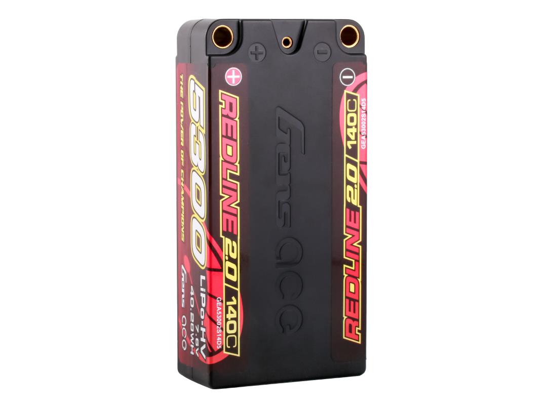 Li-Po HV Car Hard Case 2S2P 7.6V 5300mAh 140C RL2 Short 5mm-4