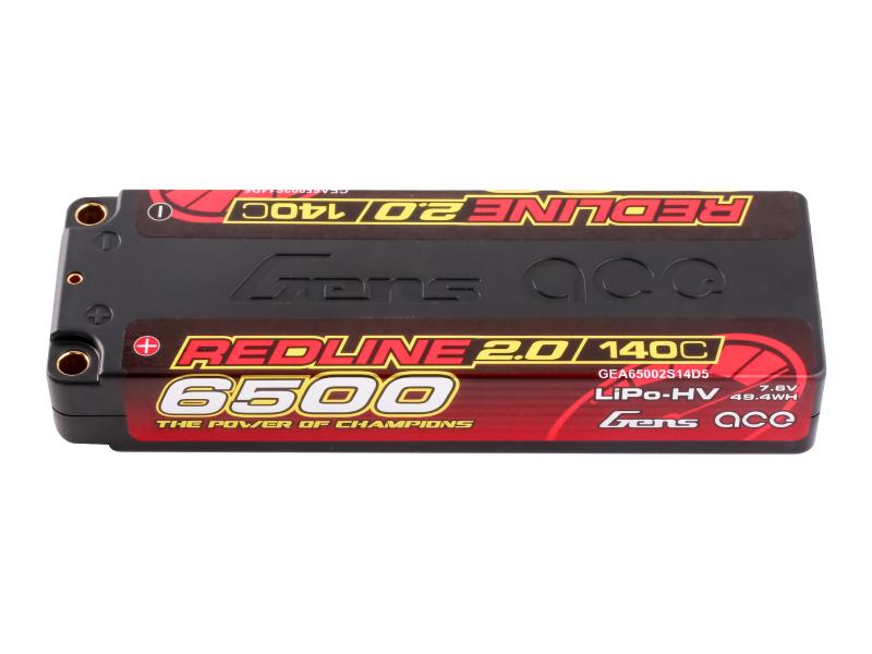 Li-Po HV Car Hard Case 2S1P 7.6V 6500mAh 140C RL2 with 5mm-3