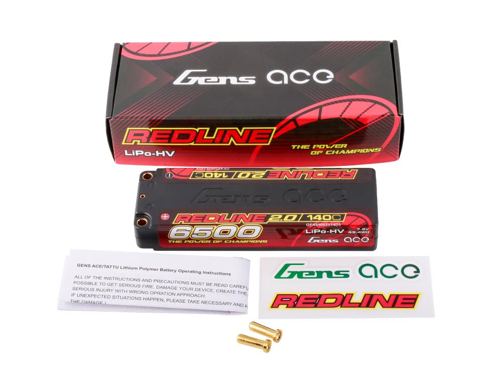 Li-Po HV Car Hard Case 2S1P 7.6V 6500mAh 140C RL2 with 5mm-5