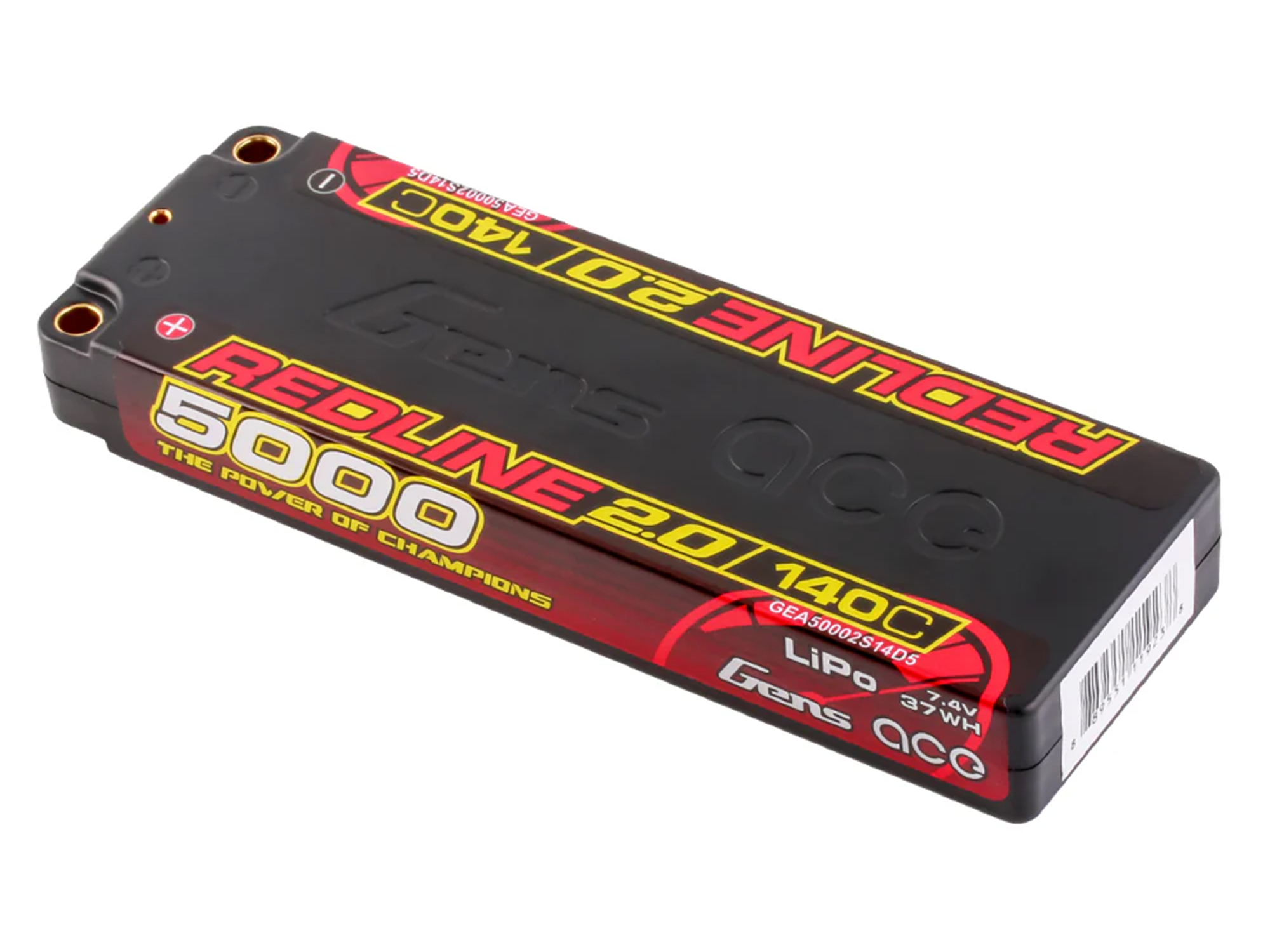 Li-Po HV Car Hard Case 2S 7.6V 5000mAh 140C RL2 Short 5mm-3