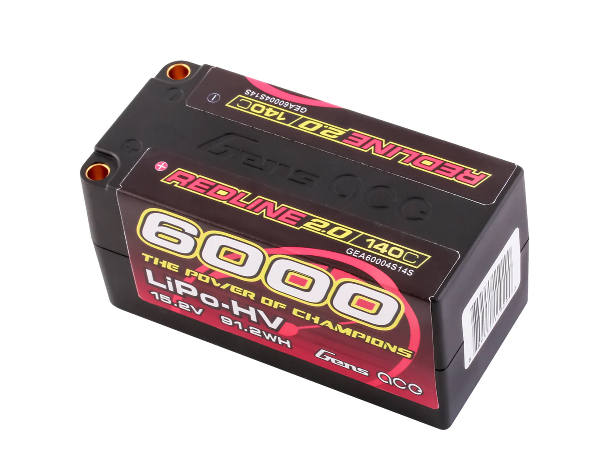 Li-Po HV Car Hard Case 4S2P 15.2V 6000mAh 140C RL2 with 5mm-3