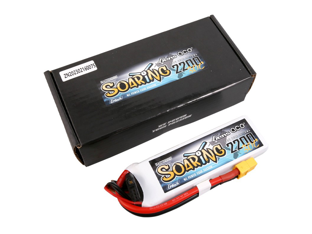 Li-Po G-Tech 2S 7.4V 2200mAh 30C Soaring with XT60-5