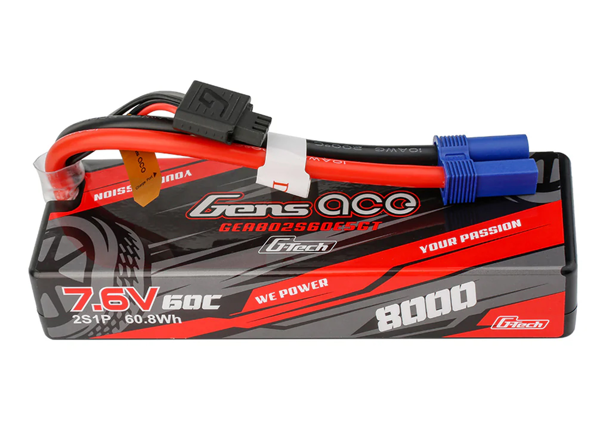 Li-Po Hard Case G-Tech  2S 7.4V 8000mah 60C with EC5 (Promot-3