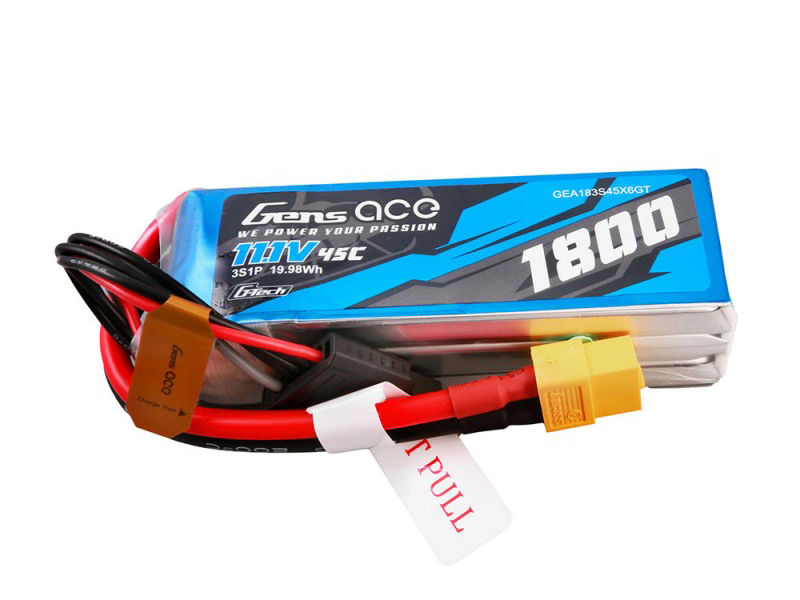 Li-Po G-Tech 3S 11.1V 1800mAh 45C with XT60-4