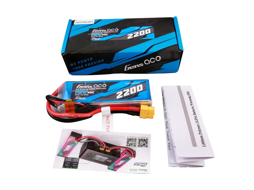 Li-Po G-Tech 3S 11.1V 2200mAh 45C with XT60-5