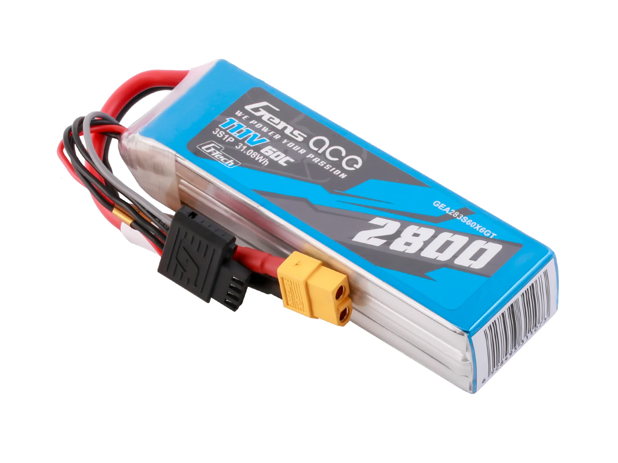 Li-Po G-Tech 3S 11.1V 2800mAh 60C with XT60-3