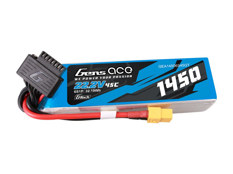 Li-Po G-Tech 6S 22.2V 1450mAh 45C with XT60-4