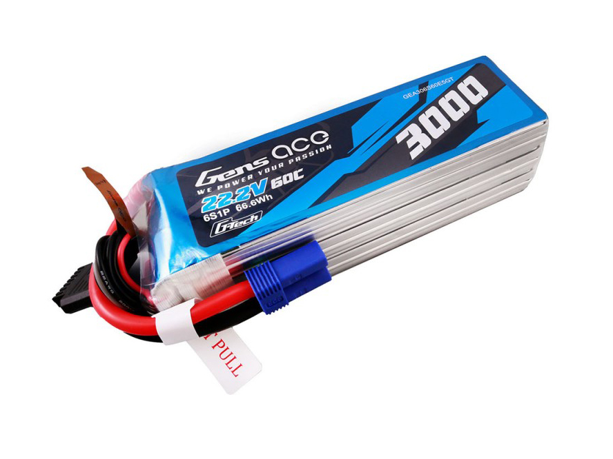 Li-Po G-Tech 6S 22.2V 3000mAh 60C with EC5-2
