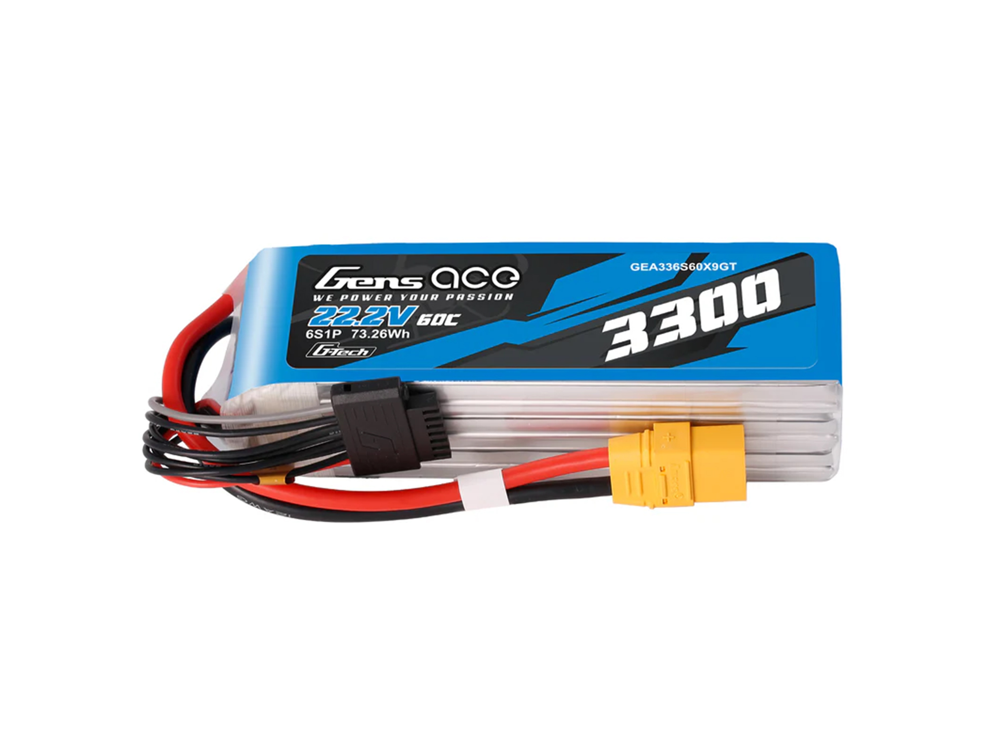 Li-Po G-Tech 6S 22.2V 3300mAh 60C with XT90-4