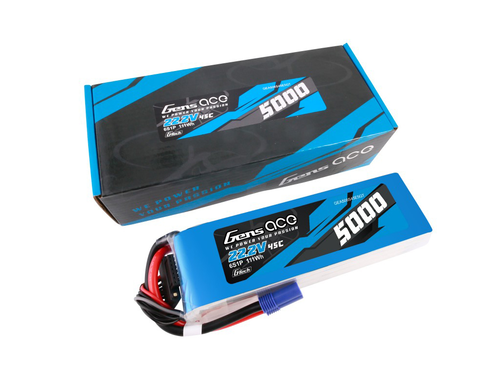 Li-Po G-Tech 6S 22.2V 5000mAh 45C with EC5-4