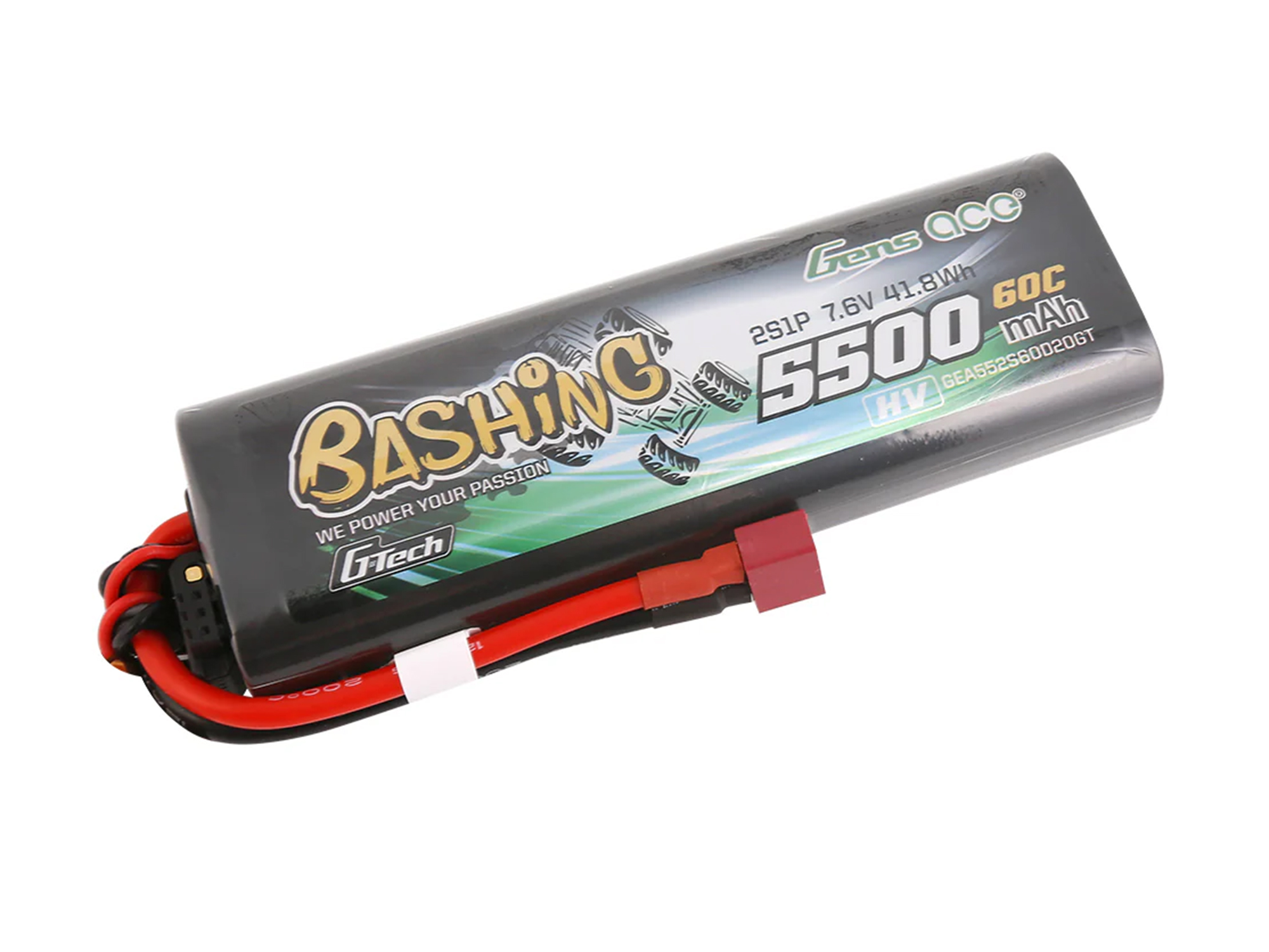 Li-Po G-Tech Car Hard Case HV 2S 7.4V 5500mAh 60C with T-Typ