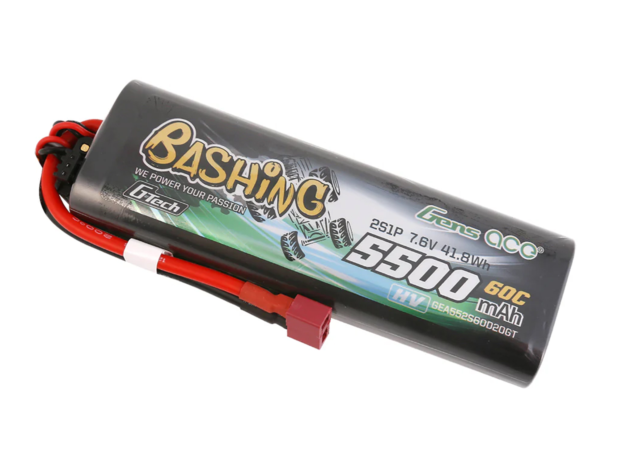 Li-Po G-Tech Car Hard Case HV 2S 7.4V 5500mAh 60C with T-Typ-3