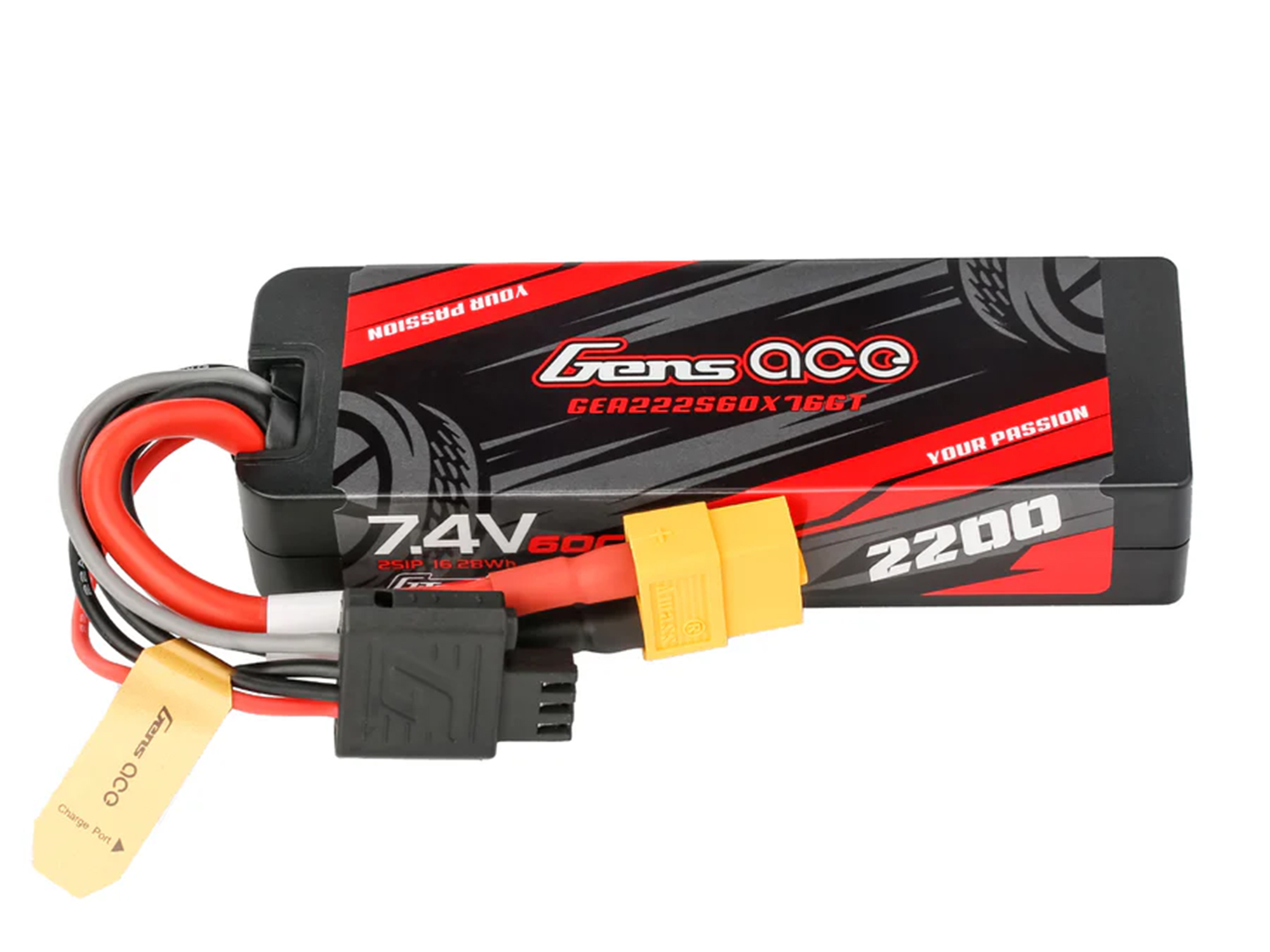 Li-Po Car Hard Case G-Tech 2S 7.4V 2200mAh 60C with XT60-3