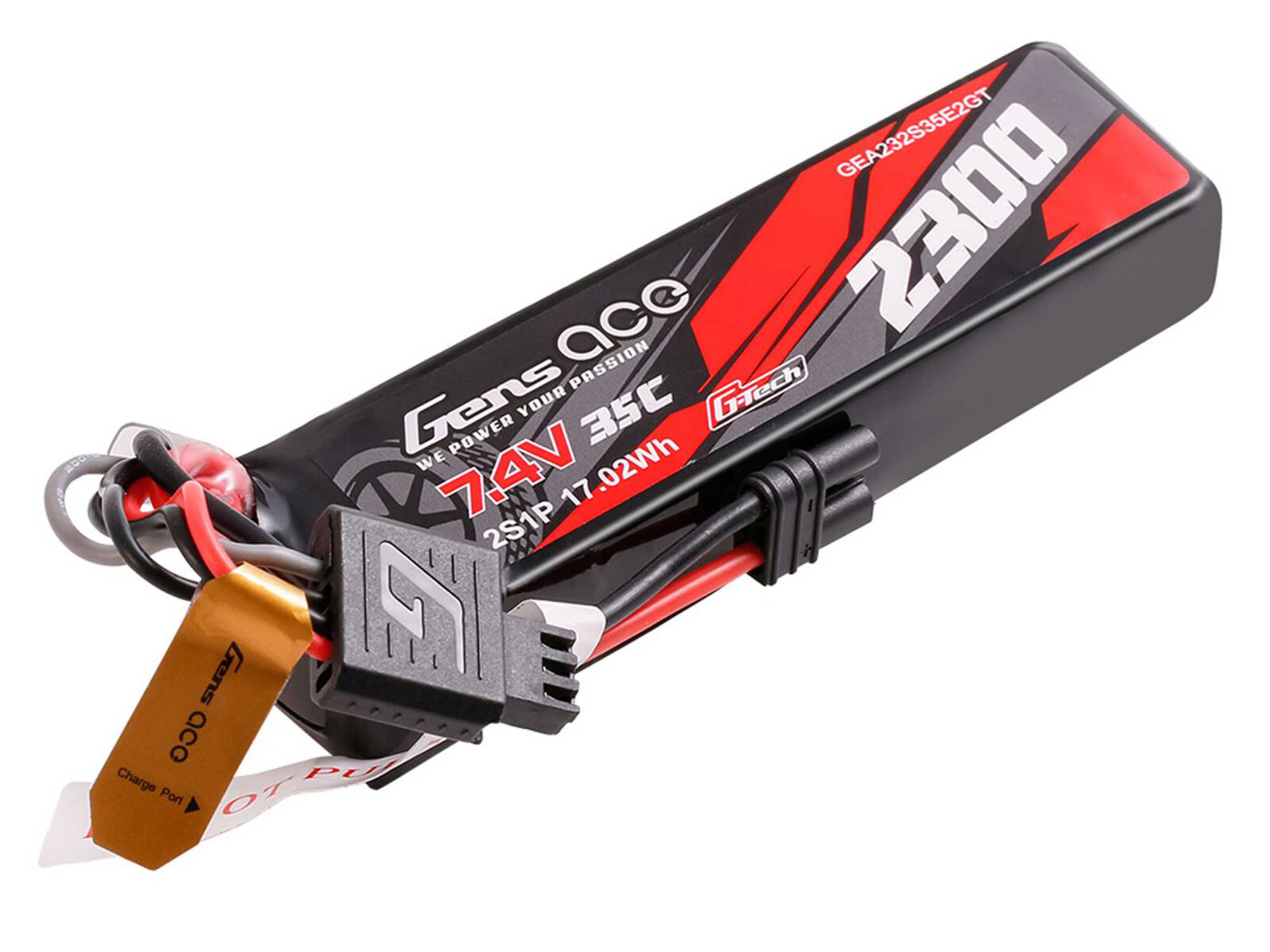 Li-Po G-Tech 2S Car 7.4V 2300mAh 35C with EC2 (GROM)-3