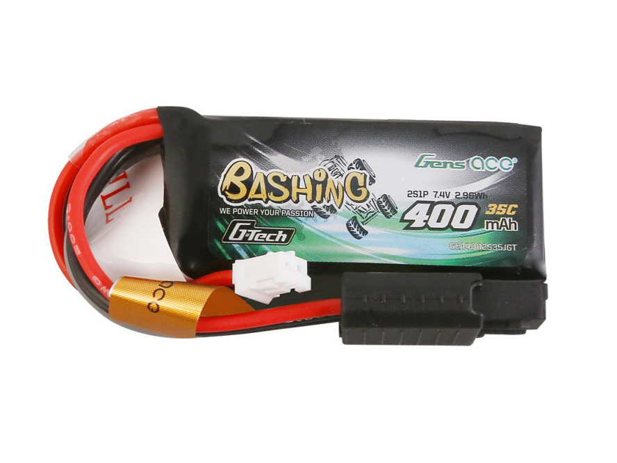 Gens Ace LiPo G-Tech Car 2S 7.4V 400mAh 35C with JST (SCX24)-3