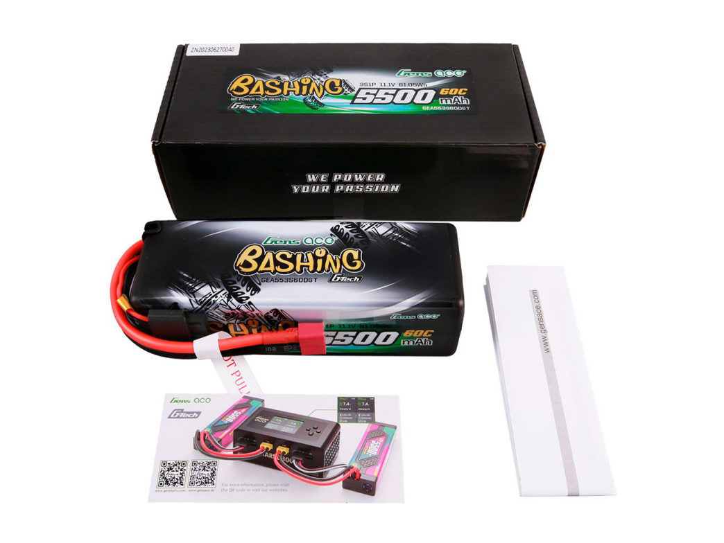 Li-Po Car Hard Case G-Tech 3S 11.1V 5500mAh 60C with T-Type-5