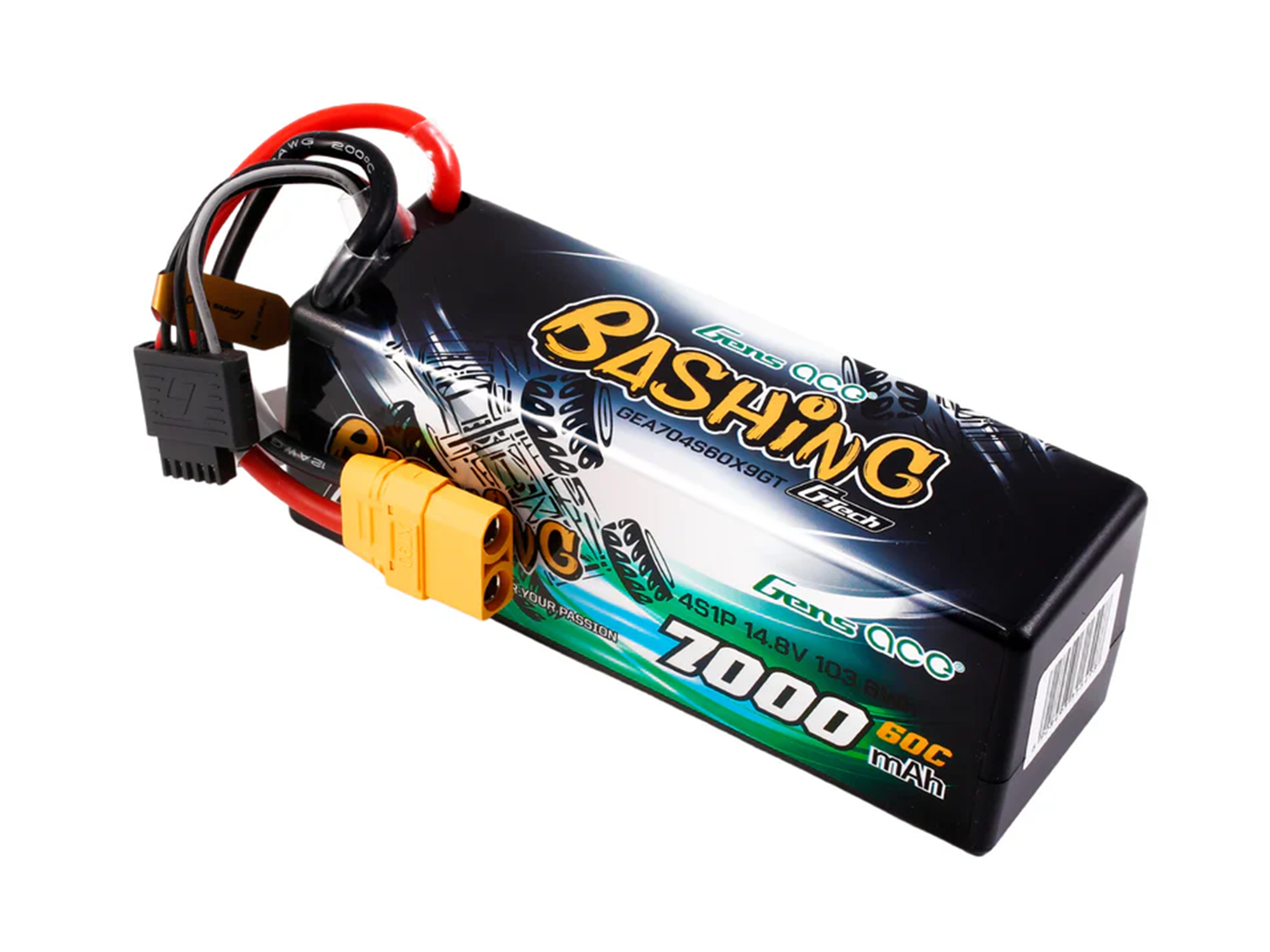 Li-Po G-Tech Car Hard Case 4S 14.8V 7000mAh 60C with XT90-2