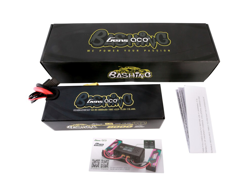 Li-Po Car G-Tech 4S2P 14.8V 8000mAh 100C Bashing with EC5-5