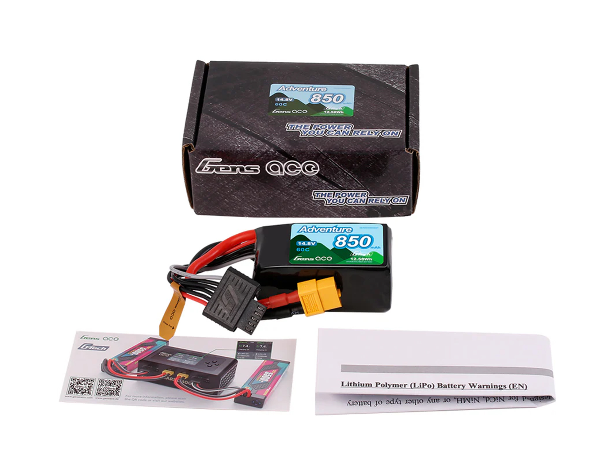Li-Po Car G-Tech 4S 14.8V 850mAh 60C Crawling with XT60-5
