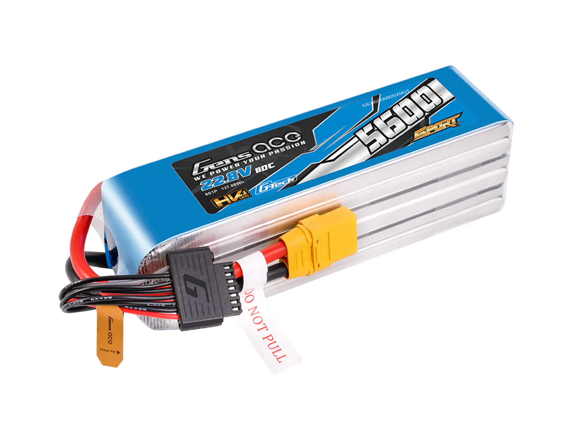 Li-Po G-Tech HV Sport 6S 22.2V 5600mAh 80C with XT90