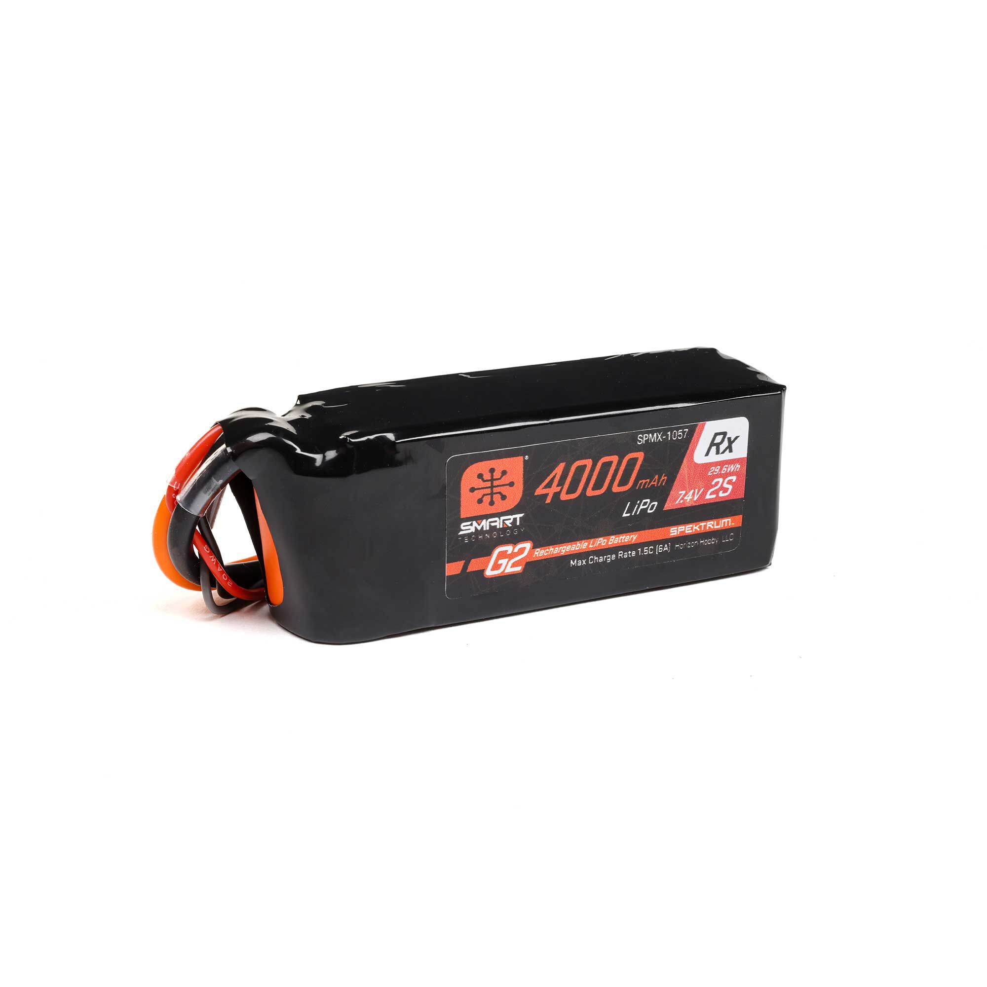 7.4V 4000mAh 2S 15C Smart G2 Receiver LiPo Battery: IC3-4