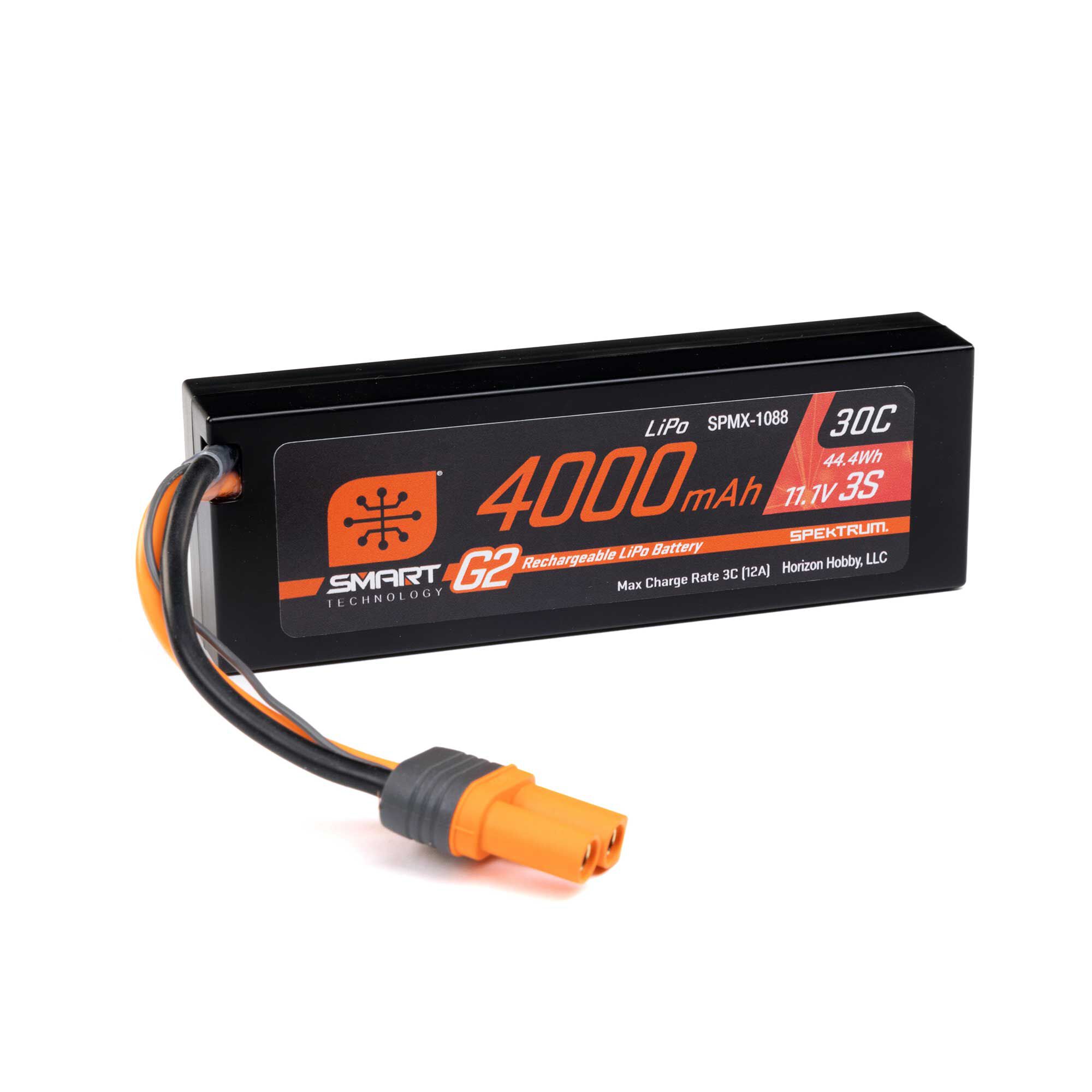 11.1V 4000mAh 3S 30C Smart G2 Hardcase LiPo Battery: IC5-3