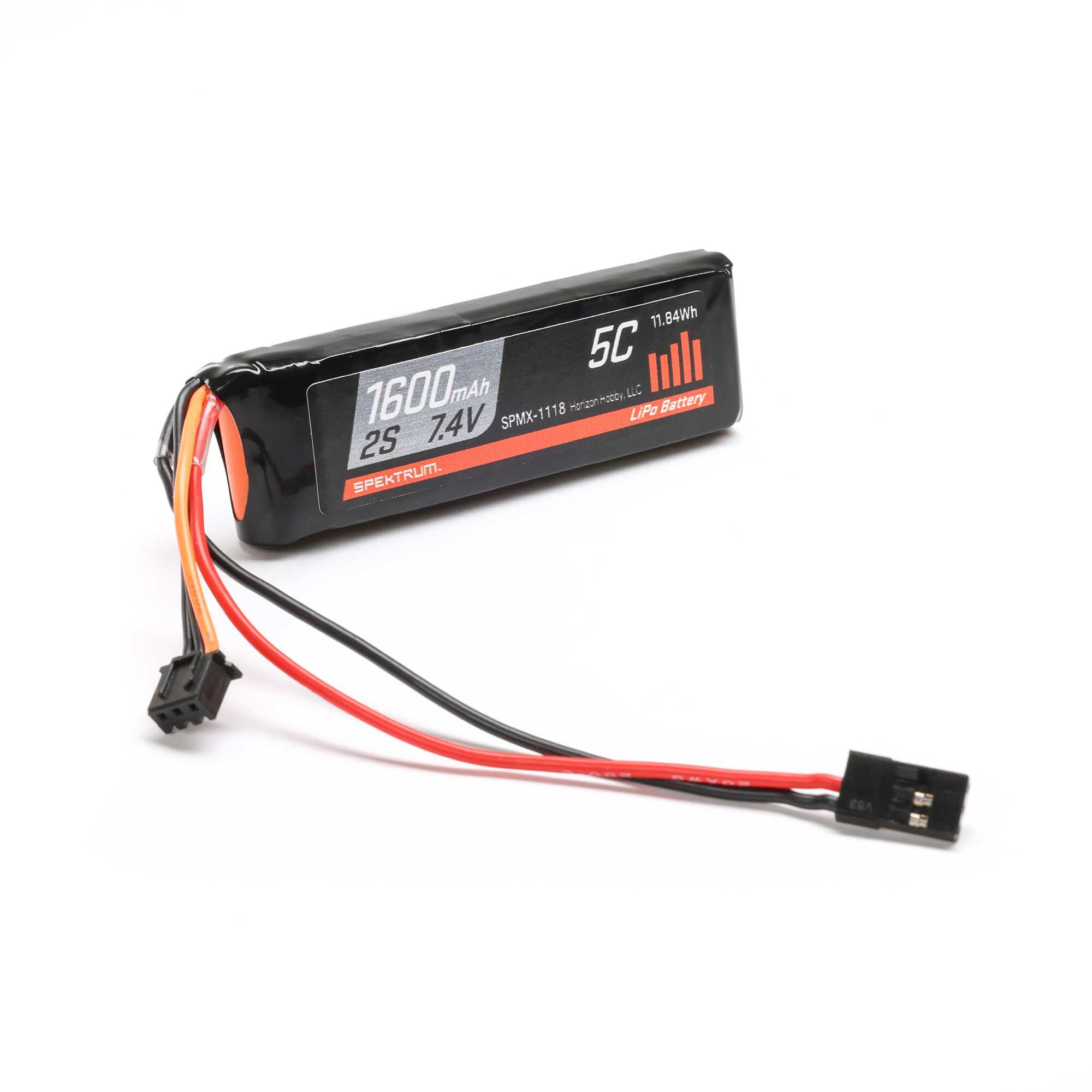 7.4V 1600mAh 2S 5C Receiver LiPo Battery-3