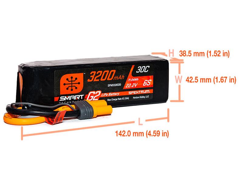 3200mAh 6S 22.2V SMART G2 30C IC5-2