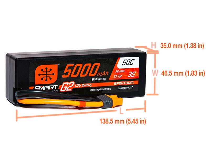5000mAh 3S 11.1V SMART G2 50C IC3-2