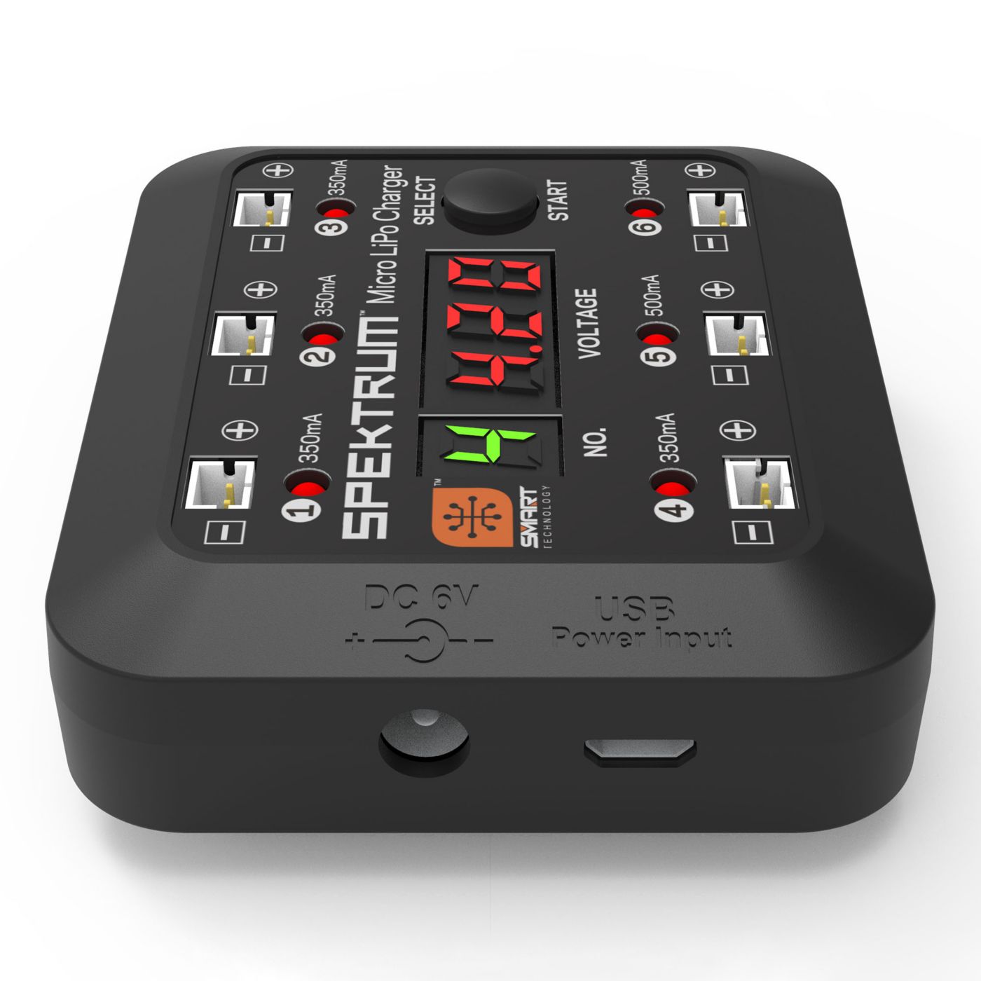 Spektrum Micro 6 Port DC/USB 1S LiPo Charger-2