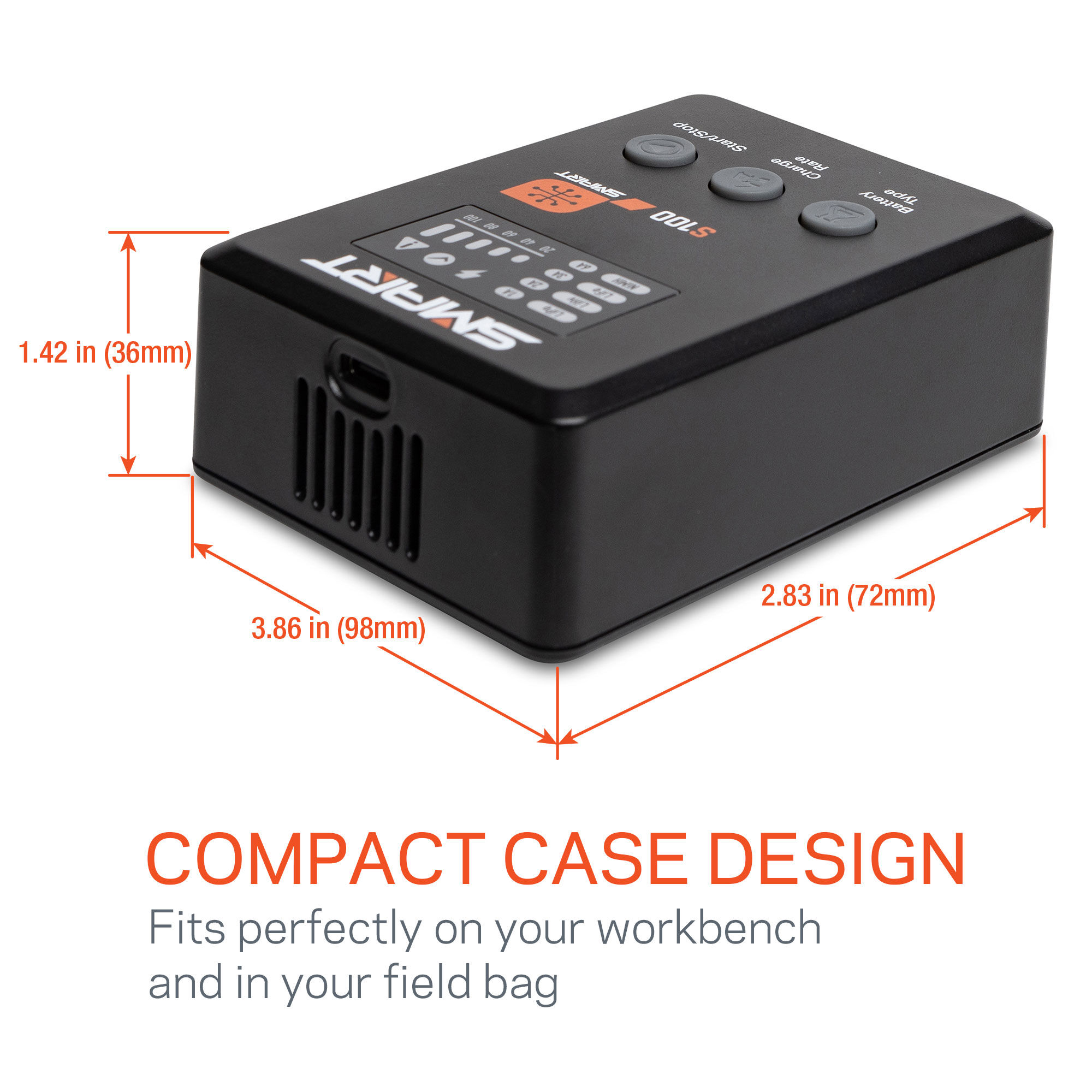 Spektrum S100 1x100W USB-C Smart Charger, 65W USB-C GaN Power Supply-3