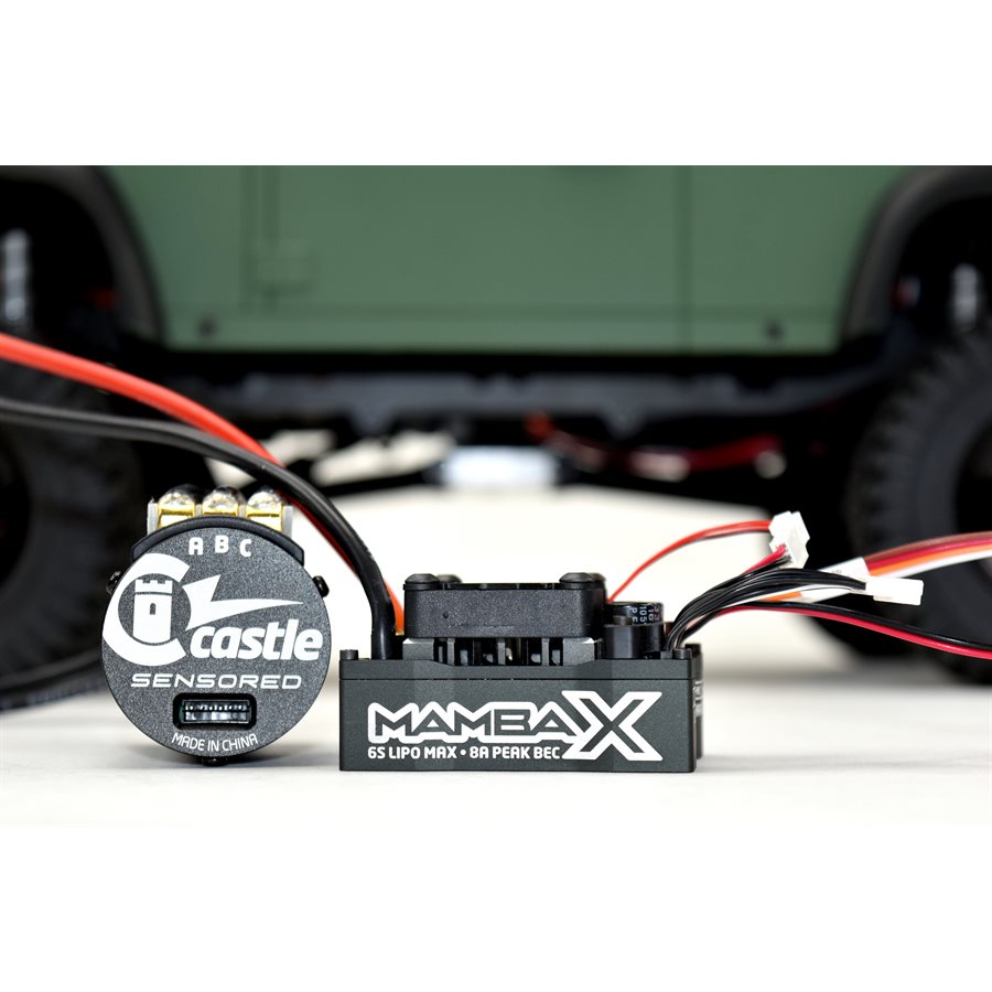 Mamba X, Sensored, 25.2V WP Esc & 1406-2280kV Combo(Crawler)-3