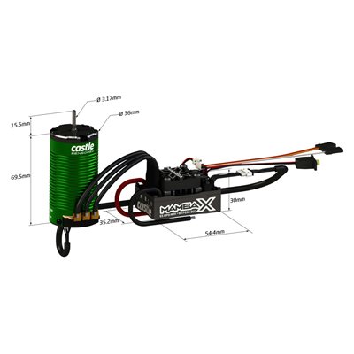 Mamba X SCT,  Sensored, 25.2V WP Esc & 1415-2400kV Combo-4