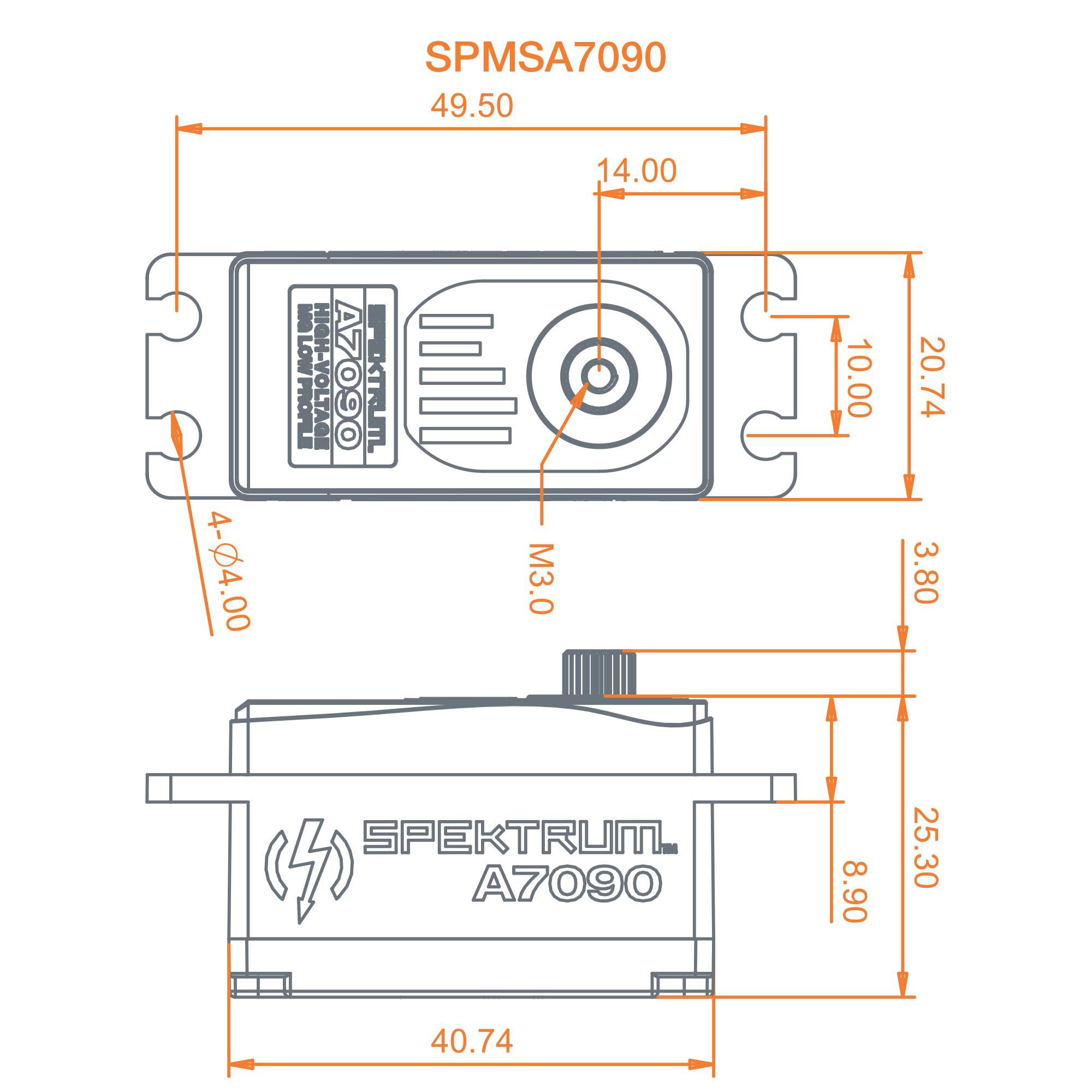 A7090 Brushless Low Profile Metal Gear HV Servo-3