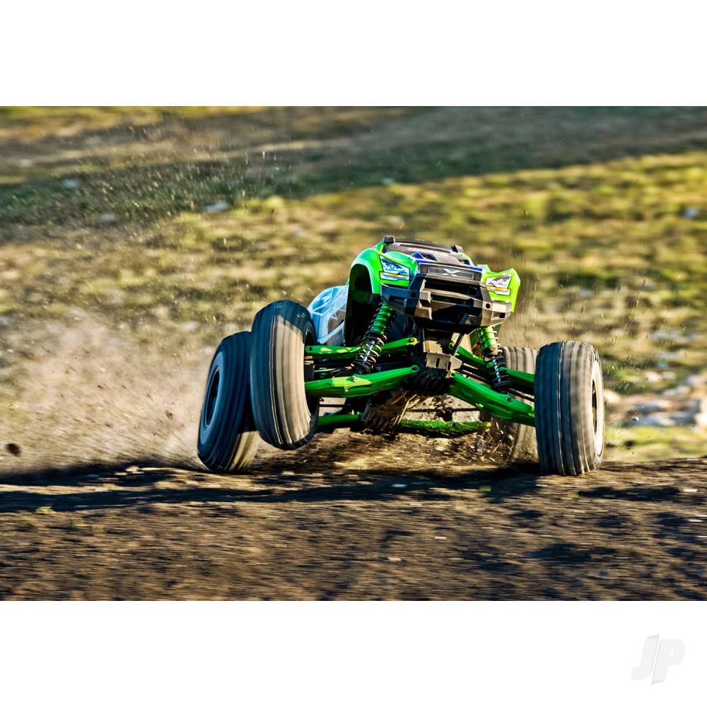 Traxxas Suspension kit, X-Maxx WideMaxx, blue (includes front & rear suspension arms, front toe links, driveshafts, shock springs)-12