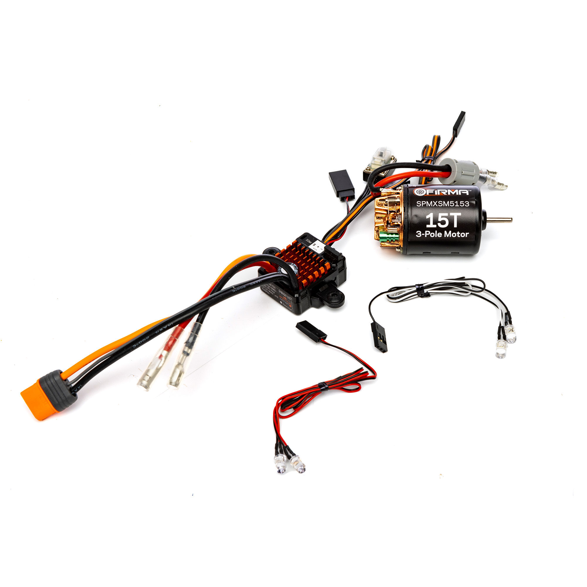 Firma 70A Brushed Smart ESC, 2S-3S: IC3 / 15T Brushed Motor-4