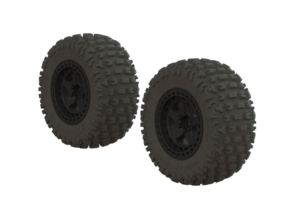 Fortress SC Tire Set Glued Black (2)