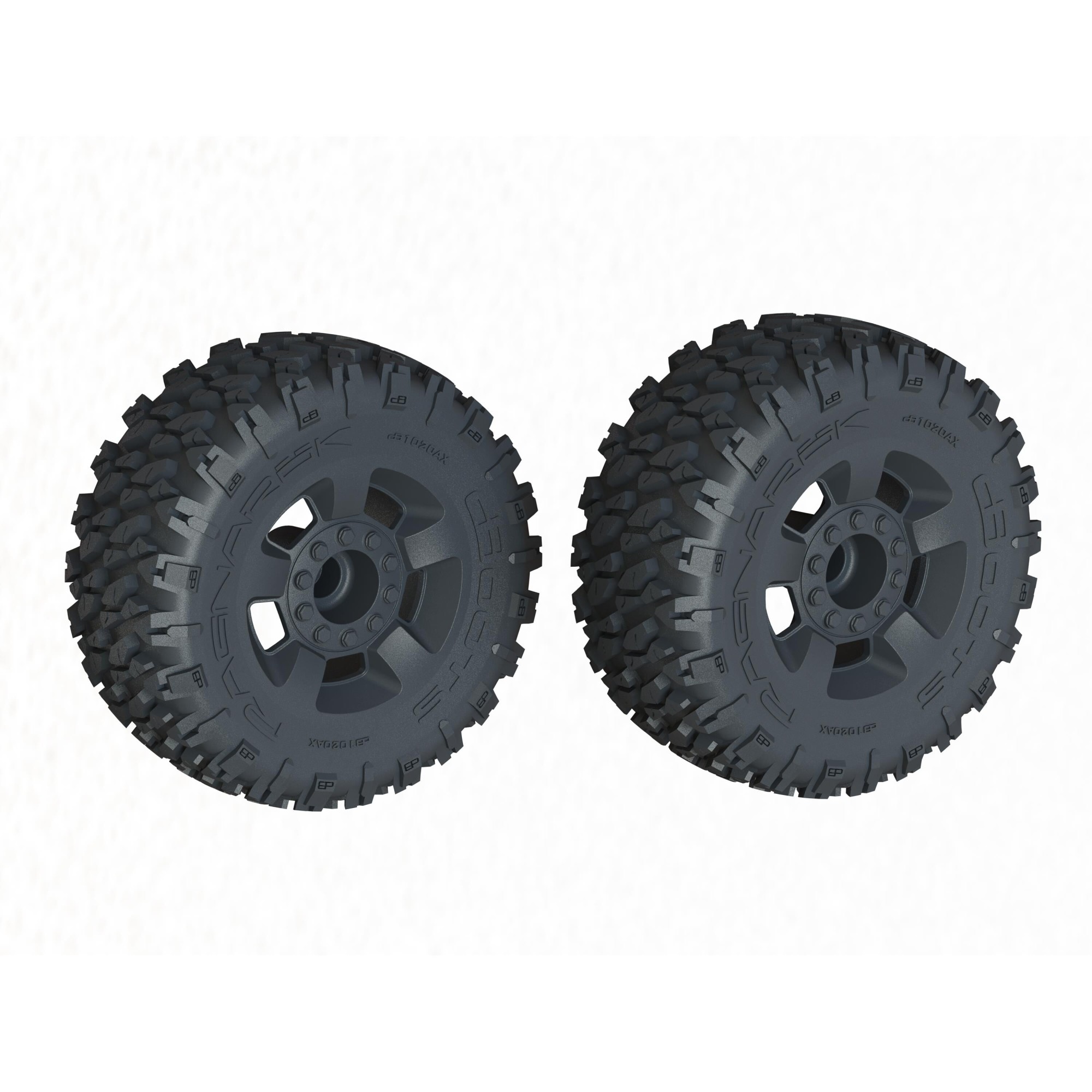 dBoots 'Ragnarok MT' Tire Set Glued, Black (2)