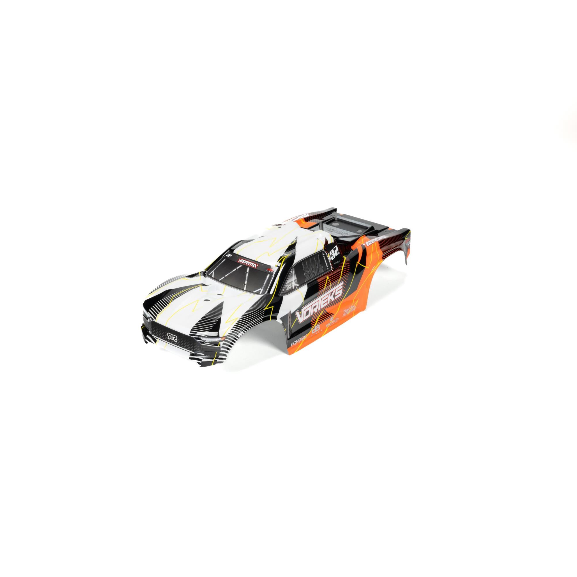 1/10 Clipless Painted Trimmed Body Set with Decals, Orange: