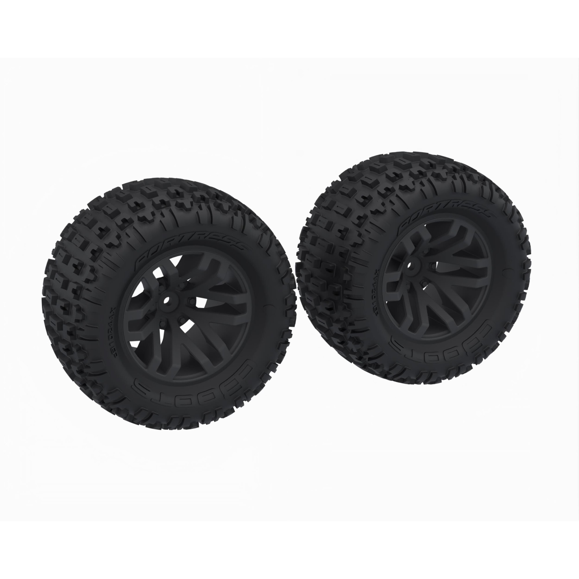 dBoots 'FORTRESS MT' Tire Set Glued, Black (2)