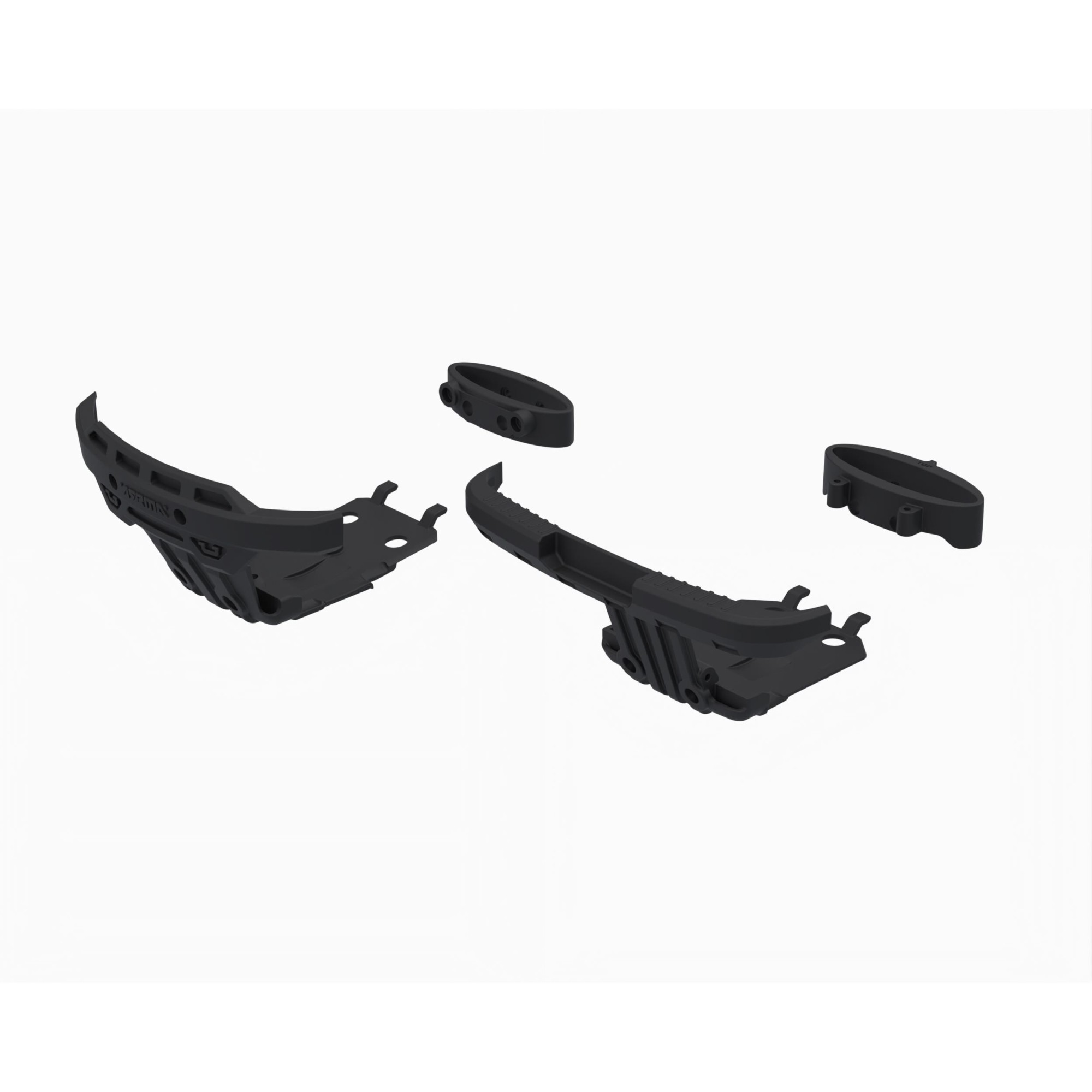 arrma-lower-skid-and-bumper-set-granite